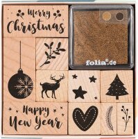 folia Motivstempel-Set Weihnachten