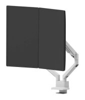 Neomounts Monitor-Halterung DS70-250WH2 weiß für 2 Monitore, Tischklemme, Tischbohrung
