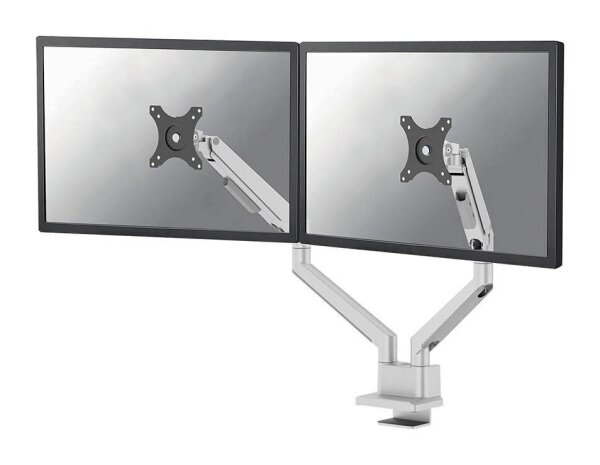Neomounts Monitor-Halterung DS70-250SL2 silber für 2 Monitore, Tischklemme, Tischbohrung