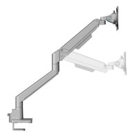 Neomounts Monitor-Halterung DS70-250SL2 silber für 2 Monitore, Tischklemme, Tischbohrung