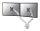 Neomounts Monitor-Halterung DS70-250SL2 silber für 2 Monitore, Tischklemme, Tischbohrung