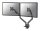 Neomounts Monitor-Halterung DS70-250BL2 schwarz für 2 Monitore, Tischklemme, Tischbohrung