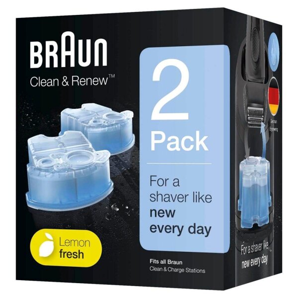 BRAUN Clean & Renew CCR 2 Reinigungskartuschen für Rasierer, 2 St.