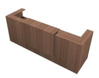 Quadrifoglio Empfangstheke gerade, nussbaum 285,0 x 88,0...