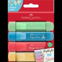 FABER-CASTELL TL 46 Pastell Textmarker farbsortiert, 4 St.