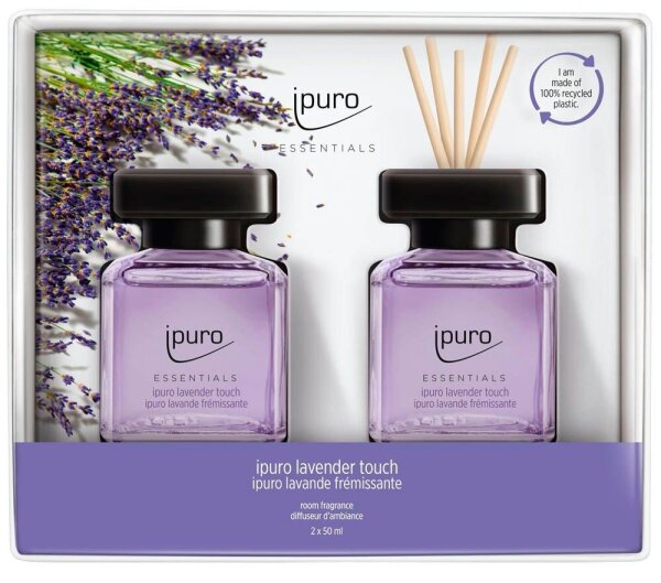 ipuro Raumduft ESSENTIALS lavender touch blumig 2x 50 ml, 2 St.