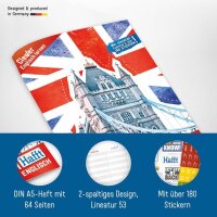 Häfft® Verlag Vokabelheft Englisch Lineatur 53 liniert A5 ohne Rand, 64 Blatt