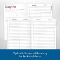 Häfft® Verlag Vokabelheft Englisch Lineatur 53 liniert A5 ohne Rand, 64 Blatt