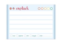 Häfft® Verlag Karteikarten Vokabel-Karten Englisch DIN A8 blau/rosa liniert, 100