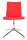 Topstar Besucherstuhl Cube EA290 L51 rot Stoff, 1 St.