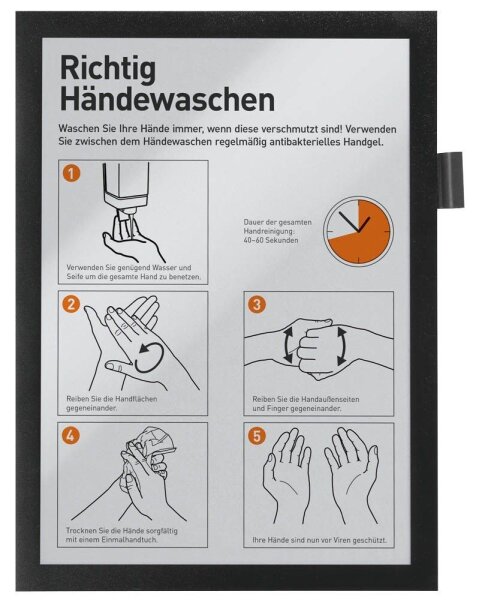DURABLE Magnetrahmen selbstklebend DURAFRAME NOTE schwarz A4, 1 St.