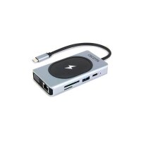 DICOTA USB-C 10-in-1 USB-Ladestation silber, 100 Watt