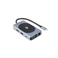DICOTA USB-C 10-in-1 USB-Ladestation silber, 100 Watt