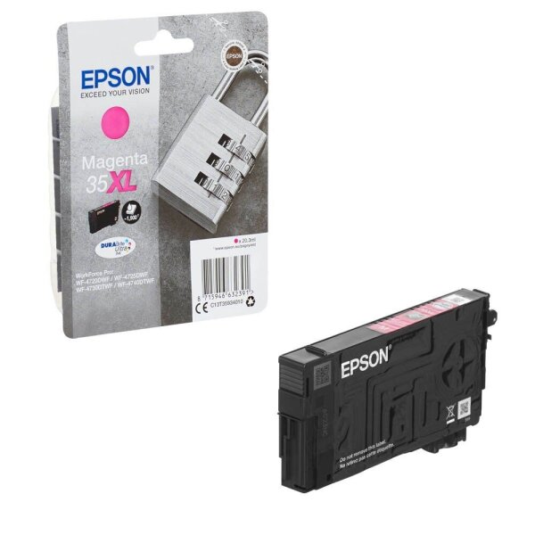 EPSON 35XL / T3593XL (Vorhängeschloss) magenta Druckerpatrone