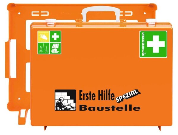 SÖHNGEN Erste-Hilfe-Koffer SPEZIAL Baustelle DIN 13157 + Erweiterung orange