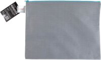 FolderSys Reißverschlussbeutel DIN A4 grau/blau 0,15 mm, 1 St.