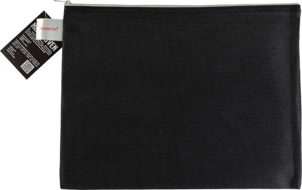 FolderSys Reißverschlussbeutel DIN A4 schwarz/grau 0,15 mm, 1 St.