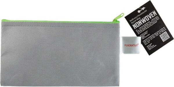 FolderSys Reißverschlussbeutel DIN A4 grau/grün 0,15 mm, 1 St.