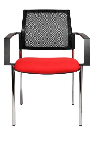 Topstar Besucherstühle BtoB 10 BB290A G210 rot, schwarz Stoff, 2 St.