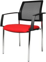 Topstar Besucherstühle BtoB 10 BB290A G210 rot, schwarz Stoff, 2 St.