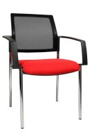 Topstar Besucherstühle BtoB 10 BB290A G210 rot, schwarz Stoff, 2 St.