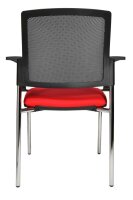 Topstar Besucherstühle BtoB 10 BB290A G210 rot, schwarz Stoff, 2 St.