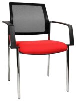 Topstar Besucherstühle BtoB 10 BB290A G210 rot, schwarz Stoff, 2 St.