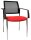 Topstar Besucherstühle BtoB 10 BB290A G210 rot, schwarz Stoff, 2 St.