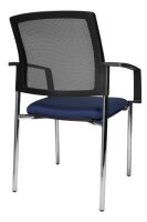 Topstar Besucherstühle BtoB 10 BB290A G260 blau, schwarz Stoff, 2 St.