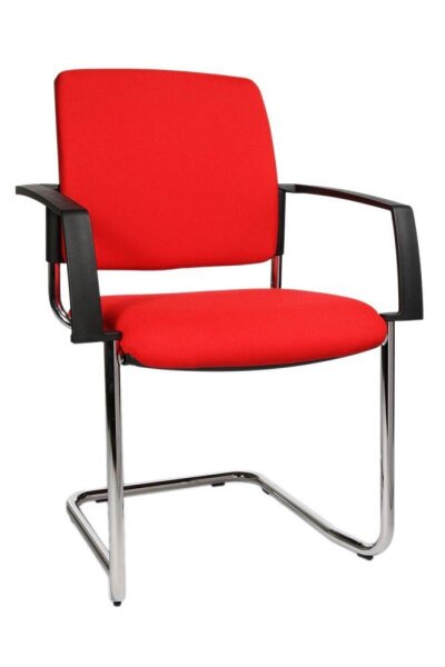 Topstar Besucherstühle BtoB 20 BB390A G21 rot Stoff, 2 St.