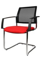 Topstar Besucherstühle BtoB 20 BB490A G210 rot, schwarz Stoff, 2 St.