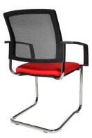 Topstar Besucherstühle BtoB 20 BB490A G210 rot, schwarz Stoff, 2 St.