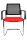 Topstar Besucherstühle BtoB 20 BB490A G210 rot, schwarz Stoff, 2 St.