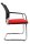 Topstar Besucherstühle BtoB 20 BB490A G210 rot, schwarz Stoff, 2 St.