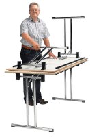 SODEMATUB Mehrzwecktisch ahorn rechteckig, Rundrohr chrom, 140,0 x 70,0 x 74,0 cm