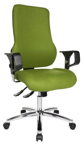 Topstar Bürostuhl Sitness 55, SD69X L55 Stoff grün, Gestell chrom