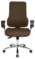 Topstar Bürostuhl Sitness 55, SD69X L59 Stoff braun, Gestell chrom