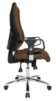 Topstar Bürostuhl Sitness 55, SD69X L59 Stoff braun, Gestell chrom
