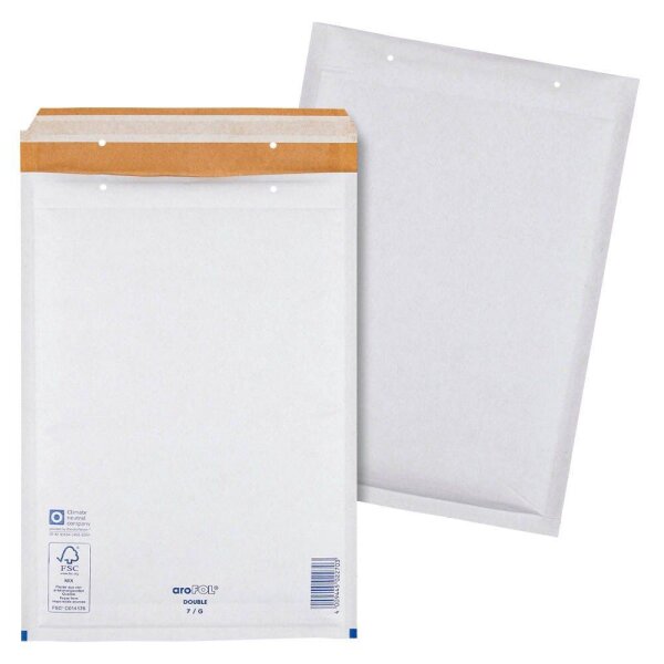 aroFOL® DOUBLE Luftpolstertaschen 7/G grau für DIN A4, 50 St.