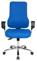 Topstar Bürostuhl Sitness 55, SD69X L56 Stoff blau, Gestell chrom