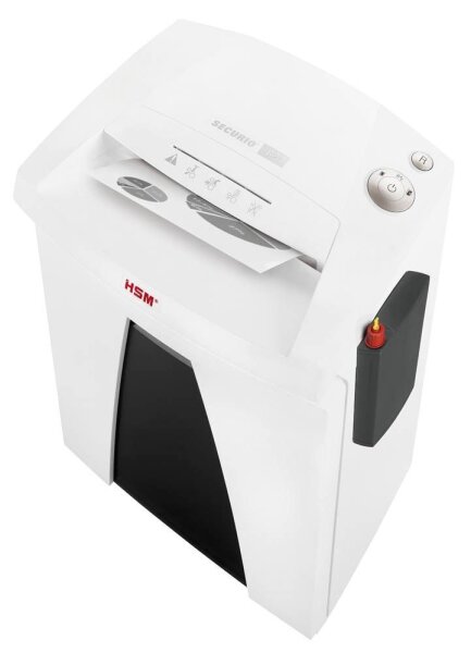 HSM SECURIO B24 - externer autom. Öler Aktenvernichter mit Partikelschnitt P-4, 4,5 x 30 mm, bis 16 Blatt, weiß