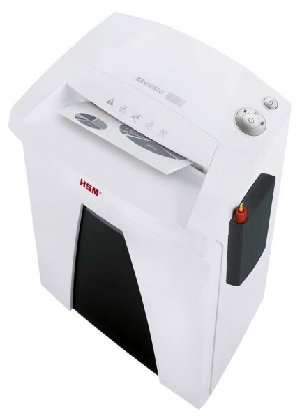 HSM SECURIO B24 - externer autom. Öler Aktenvernichter mit Partikelschnitt P-5, 1,9 x 15 mm, bis 11 Blatt, weiß