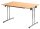 SODEMATUB Mehrzwecktisch buche rechteckig, Rundrohr chrom, 140,0 x 70,0 x 74,0 cm