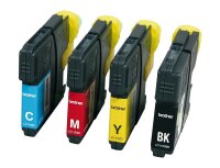 brother LC-1100BK/C/M/Y schwarz, cyan, magenta, gelb Druckerpatrone, 4er-Set