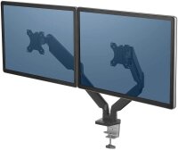 Fellowes Monitor-Halterung Platinum Series 8042501 schwarz für 2 Monitore, Tischklemme, Tischbohrung
