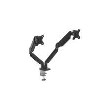 Fellowes Monitor-Halterung Platinum Series 8042501 schwarz für 2 Monitore, Tischklemme, Tischbohrung