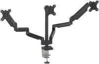 Fellowes Monitor-Halterung Platinum Series 8042601 schwarz für 3 Monitore, Tischklemme, Tischbohrung