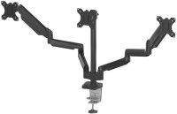 Fellowes Monitor-Halterung Platinum Series 8042601 schwarz für 3 Monitore, Tischklemme, Tischbohrung