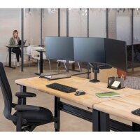 Fellowes Monitor-Halterung Platinum Series 8042601 schwarz für 3 Monitore, Tischklemme, Tischbohrung