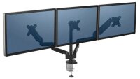 Fellowes Monitor-Halterung Platinum Series 8042601 schwarz für 3 Monitore, Tischklemme, Tischbohrung